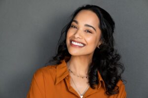 Smiling woman with beautiful teeth